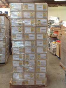 PALLET of  36 CASES Hampton Bay 48 in. x 10 in. Rectangle LED Flush Mount Ceiling Light with Wide Brushed Nickel Border Dimmable 3000 Lumens 4000K NOT USED retail $ 5000