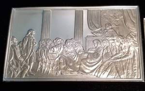 lot 03 image: 6 STERLING SILVER ART BAR SET 1000 GRAINS EACH (right at 12.5 troy oz pure silver total)