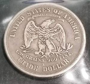 lot 10 image: 1875-S US TRADE DOLLAR XF