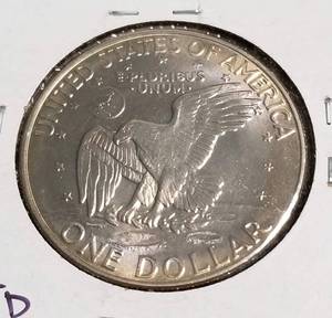 lot 19 image: 1972-D US EISENHOWER CLAD DOLLAR BU TONED