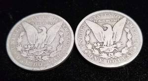 lot 57 image: 2 SILVER DOLLARS 1887 1900-O