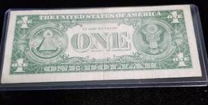 lot 11-A image: 1957 US BLUE SEAL $1 SILVER CERTIFICATE