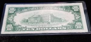 lot 19-A image: 1934-D US $10 FEDERAL RESERVE NOTE
