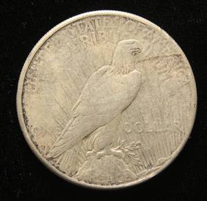 lot 17 image: 1923-S PEACE SILVER DOLLAR