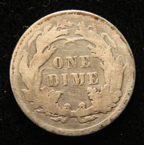 lot 43 image: 1884 US SEATED LIBERTY DIME