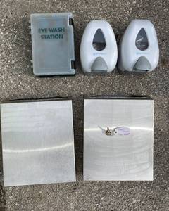 lot 13 image: Paper Towel & Hand Soap Dispensers, Eye Wash Case
