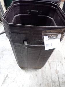 lot 65 image: 55 gallon Trash Can Plastic on wheels
