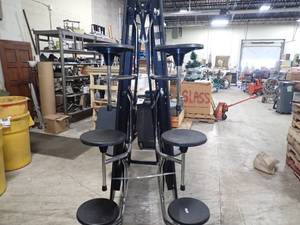 lot 31 image: SICO Mobile Folding Table with stools, on wheels
