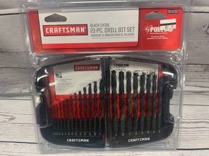 lot 1 image: Craftsman 21pc Drill Bit Set $36 retail