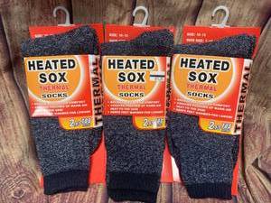 lot 22 image: 3 Pair Mens Thermal Socks