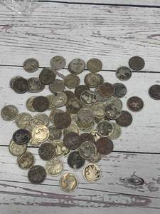 lot 45 image: Lot of 73 Buffalo Nickels