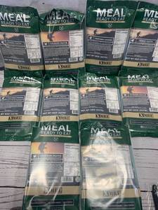 lot 52 image: Lot of 10 MRE (meals ready to eat) Entrees $60 Retail