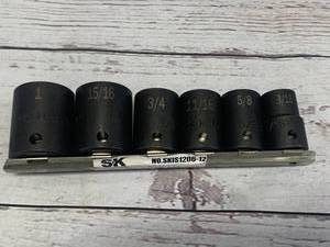 lot 53 image: SK Tools 6pc Metric Impact Socket Set 12 Drive $88 retail