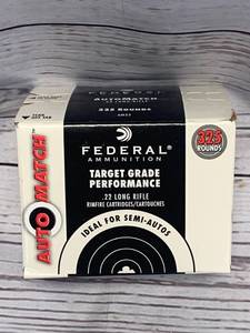 lot 55 image: Federal Target .22 Ammo Ammunition 325 Rounds
