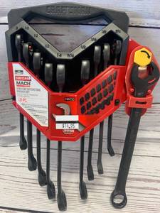 lot 62 image: Craftsman Mach Series 10pc Ratcheting Wrench Set $69 retail