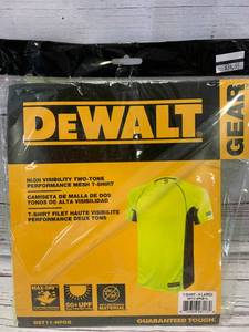 lot 86 image: New DeWalt High Visibility UV 50 Shirt Size XL $34.95 Retail