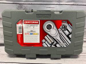 lot 97 image: Craftsman 22pc 14 & 38dr Metric Socket Set