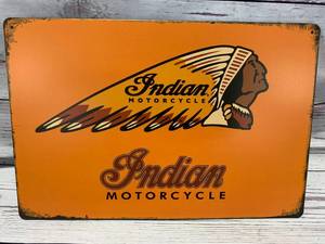 lot 105 image: Indian Motorcycle Metal Sign