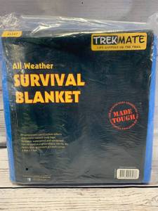 lot 108 image: All Weather Survival Blanket $24 retail