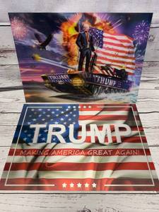 lot 110 image: Lot of 2 Donald Trump 3D Signs