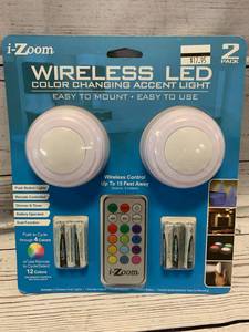 lot 111 image: 2 Pack Wireless Color Changing Lights with Remote