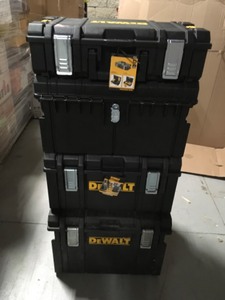 lot 115 image: Dewalt Tough System tool boxes 1 missing one clip other way in good conditions