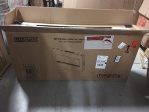 lot 104 image: Lifesmart HW93233SMQR 42 inch Infrared Wall Mount Electric Fireplace in good conditions