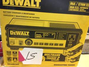lot 15 image: DEWALT 30 Amp Multi Bank Battery Charger with 80 Amp Engine Start  in good condition