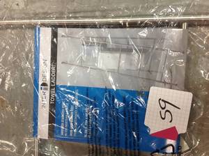 lot 59 image: interDesign Forma 60 in. Towel Ladder in Brushed Stainless Steel  in good condition