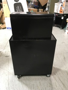 HUSKY 26-inch 5-Drawer Tool Chest and Rolling Tool Cabinet Set, Black whit small damage on the cabinet revie the pictures