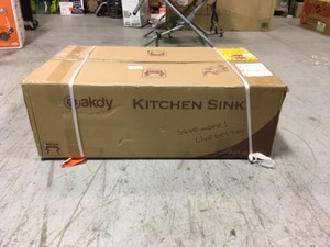 AKDY 30x18x9 Undermount Handmade Stainless Steel Kitchen Sink not used