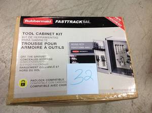 FastTrack Garage 24 in. H x 24 in. W x 10-12 in. D Tool Cabinet Kit Rail Storage System in good condition