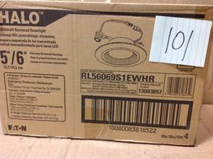 Halo RL 5 in. and 6 in. White Integrated LED Recessed Ceiling Light Trim at Selectable CCT (2700K-5000K), (665 Lumens) new
