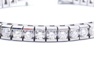 Exquisite 7 Carat Diamond Estate Tennis Bracelet in 14k White Gold