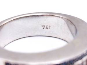 Designer Natural Black and White Diamond Estate Ring in 18k White Gold