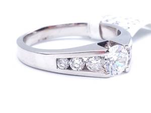 Brand New Diamond Cathedral Ring in 14k White Gold
