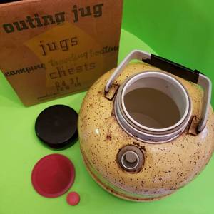 Vintage mid-century Outing Jug bobber style picnic thermos