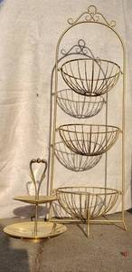 Brass fruit rack and serving rack