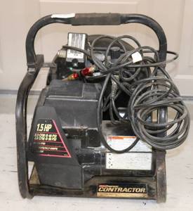 lot 76 image: Big Bore Pump 1.5 hp 125 psi 1 gallon