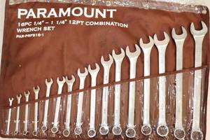 lot 90 image: Paramount 16 piece 14-1 14 12 pt Combo Wrench Set