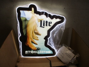 lot 9 image: Miller Lite Beer Sign LED