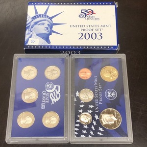 lot 37 image: 2003 U.S. Mint Proof Set -- (4) Coi...