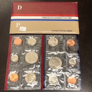 lot 40 image: 1984 Uncirculated P&D-Mint Coin Set...