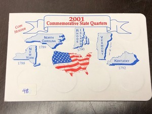 lot 48 image: 2001 Commemorative 20-Piece State Q...