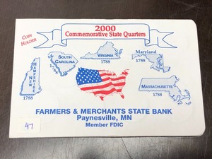 lot 47 image: 2000 Commemorative 20-Piece State Q...