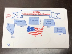 lot 53 image: 2006 Commemorative 20-Piece State Q...