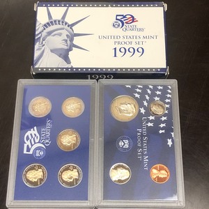 lot 33 image: 1999 U.S. Mint Proof Set -- (4) Coi...