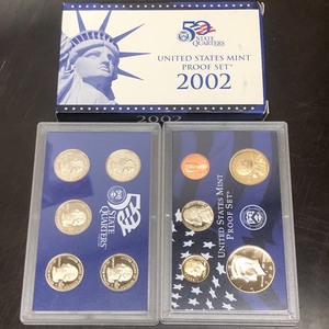lot 36 image: 2002 U.S. Mint Proof Set -- (4) Coi...