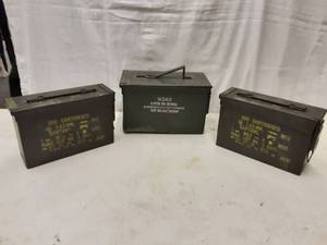 lot 33 image: 3-Army Ammo Cans