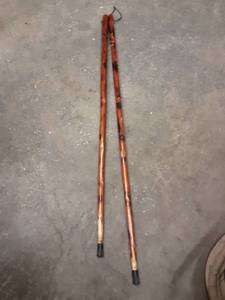 lot 51 image: 2-Carved Walking Sticks
